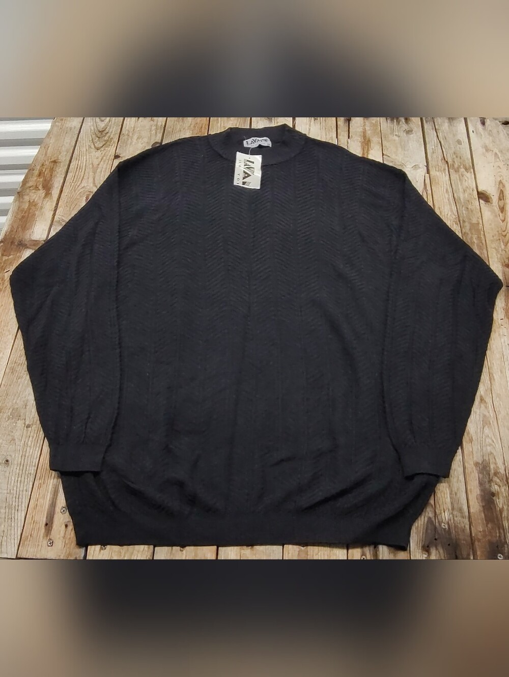N.W.T. vintage 90's Lavane New York Herringbone Knit Sweater made in USA